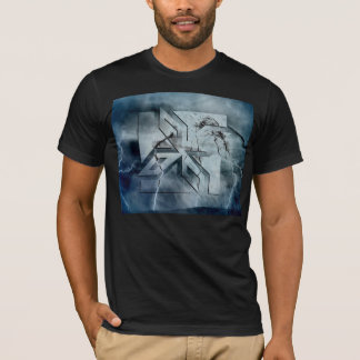 T-shirt Art Déco Ninja Star Icon, Galaxy lightning overlay