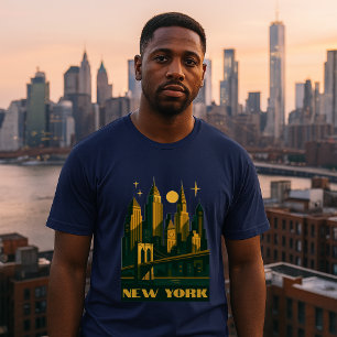 T-shirt Art déco rétro de New York