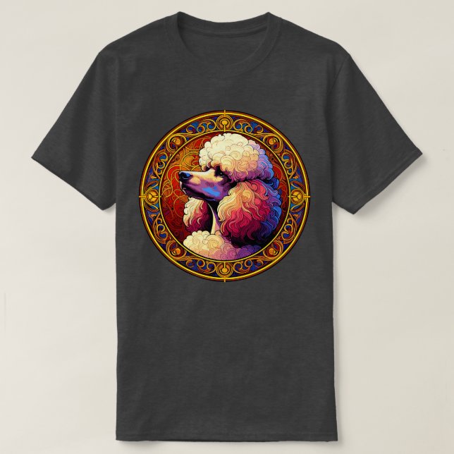 T-shirt Art Déco Standard Poodle Cool Poodle Art (Design devant)