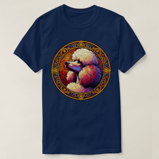 T-shirt Art Déco Standard Poodle Cool Poodle Art (Design devant)
