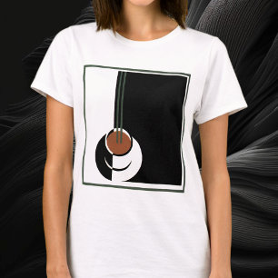 T-shirt Art Déco vintage, Tasse de café avec vapeur