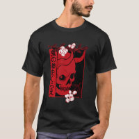 Art Demon Japonais Visage Crâne Diable Oni Harajuk