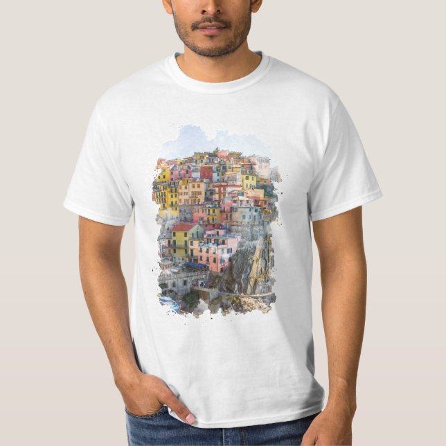 T-shirt Art des Cinque Terre (Devant)