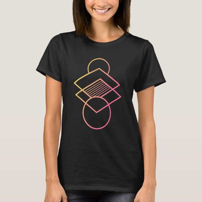 T-shirt Art des figures géométriques de couleur Abstraite (Devant)