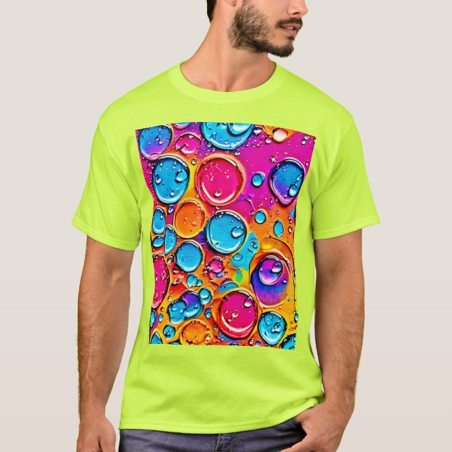 T-shirt Art des gouttes d'eau Abstraites (Devant)