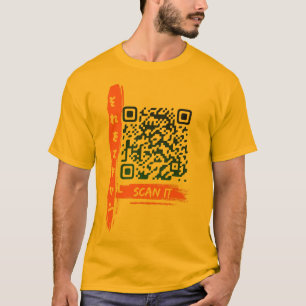 T-shirt Art Design unique QR Code Scan Pour Visiter Insta