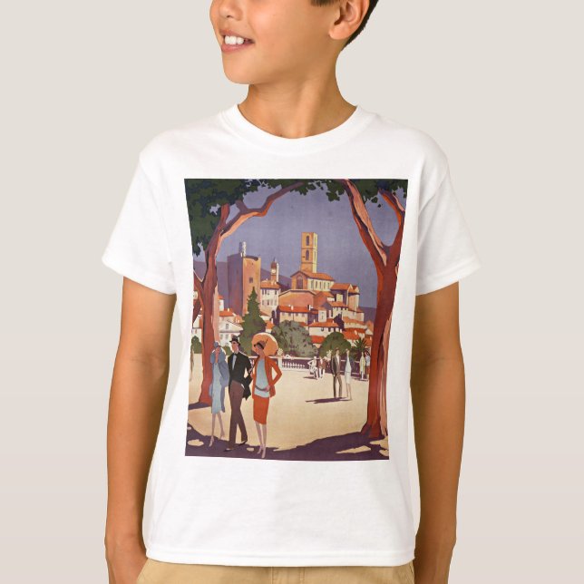 T-shirt Art d'été vintage Grasse (Devant)
