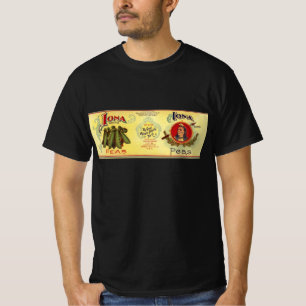 T-shirt Art d'étiquette de canette de légumes vintage, pet