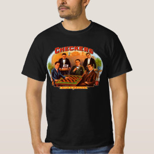 T-shirt Art d'étiquette de cigare vintage, Checkers Mild e