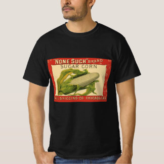 T-shirt Art d'étiquette de légume vintage, None Such Sugar