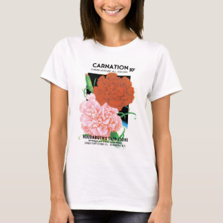 T-shirt Art d'étiquette de paquet de graines vintage, fleu