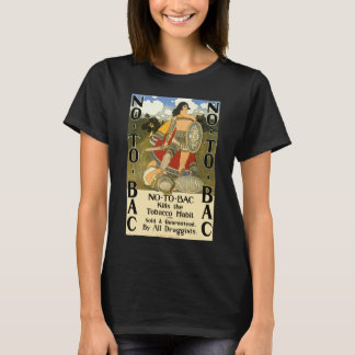 T-shirt Art d'étiquette de produit vintage, Non au tabac,
