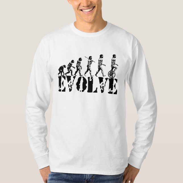T-shirt Art d'évolution de sport d'Unicycling de monocycle (Devant)