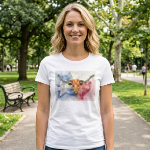 T-shirt Art d'impression à l'aquarelle représentant une va