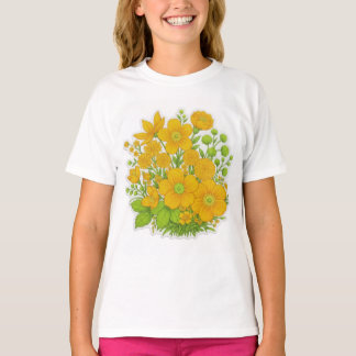 T-shirt art d'impression de design floral 