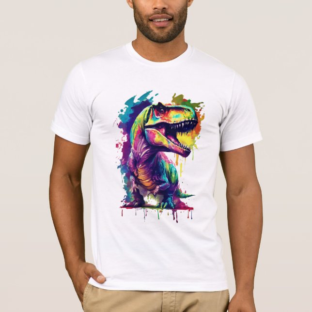 T-shirt Art Dinosaur | Dinosaure Cool couleur (Devant)