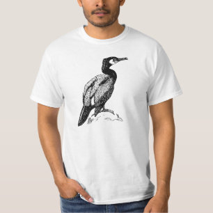 T-shirt Art d'oiseau de Cormorant