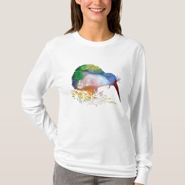T-shirt Art d'oiseau de kiwi (Devant)