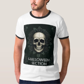 T-shirt Art Doodle Halloween complexe avec symbolisme fonc