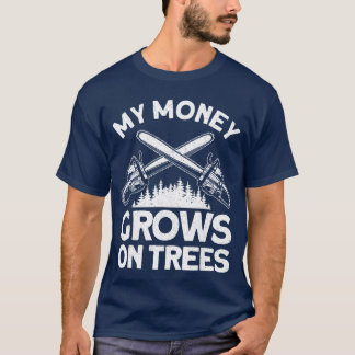 T-shirt Art drôle de bûcheron pour hommes bûcheron tronçon
