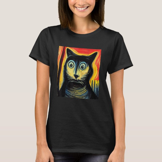 T-shirt Art du chat confus (Devant)