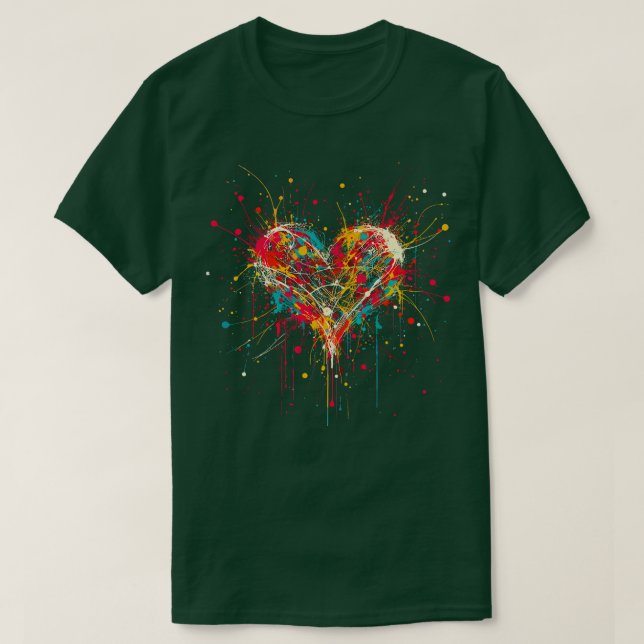 T-shirt Art du coeur (Design devant)