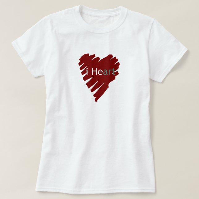 T-shirt Art du cœur (Design devant)
