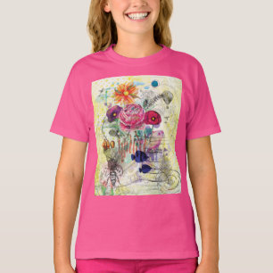 T-shirt Art du collage multimédia fantaisiste