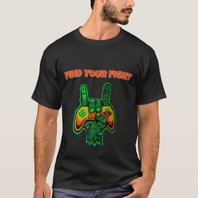 T-shirt Art du manette de jeu néon (Devant)