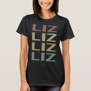 T-shirt Art du texte coloré - Nom Liz