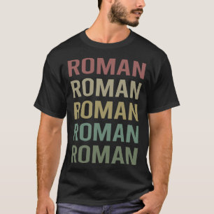 T-shirt Art du texte coloré - Nom romain