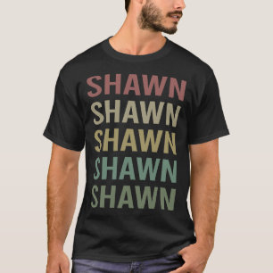 T-shirt Art du texte coloré - Nom Shawn