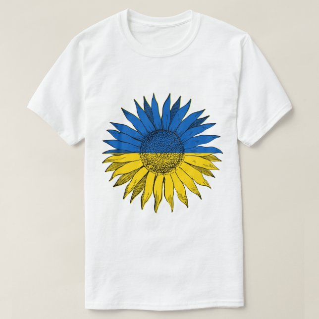 T-shirt Art du tournesol ukrainien (Design devant)