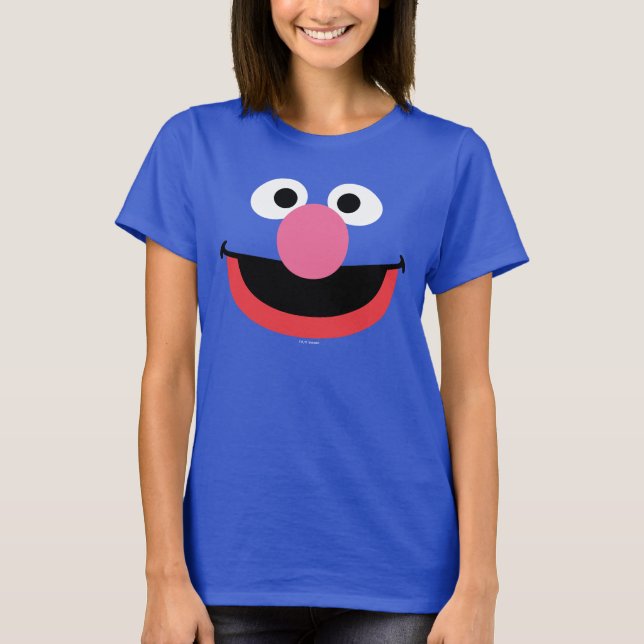 T-shirt Art du visage de Grover (Devant)