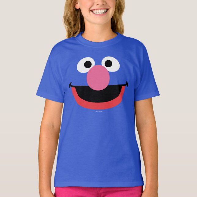 T-shirt Art du visage de Grover (Devant)