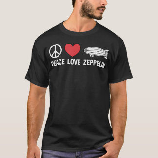 T-shirt Art du Zeppelin Mignon pour l'Aviation Dirigeable