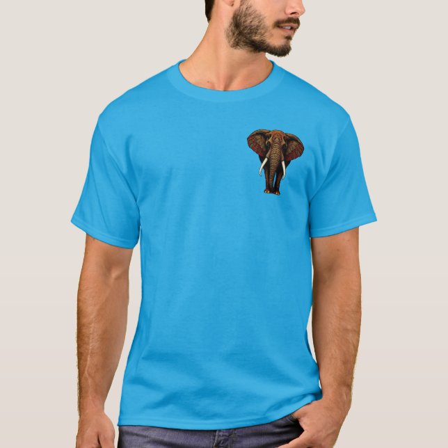 T-shirt Art éléphant orné (Devant)