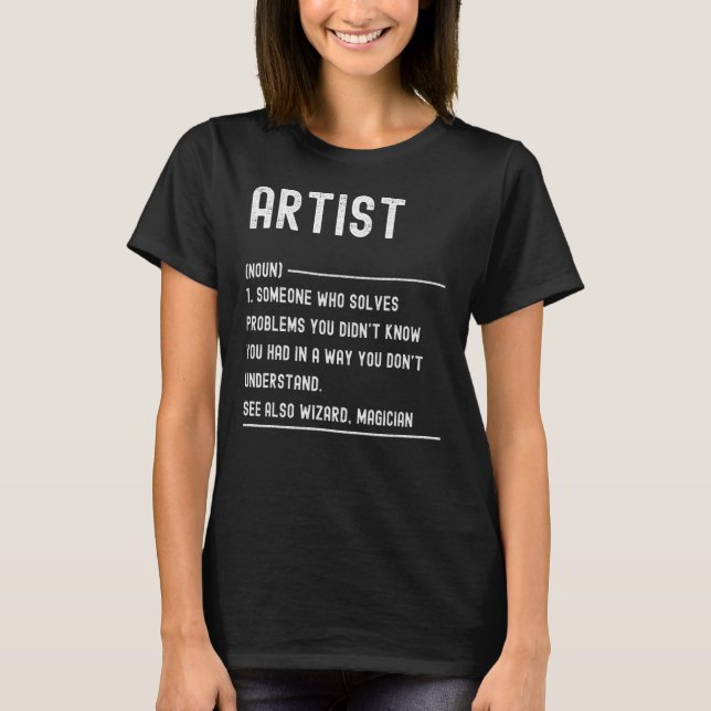 T-shirt Art Enseignant Définition Titre du poste (Devant)
