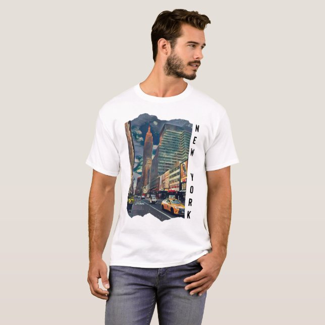 T-shirt Art esthétique de New York (Devant entier)