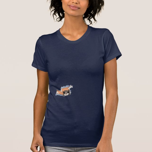 T-shirt Art fait sur commande d'écureuil de vol (Devant)