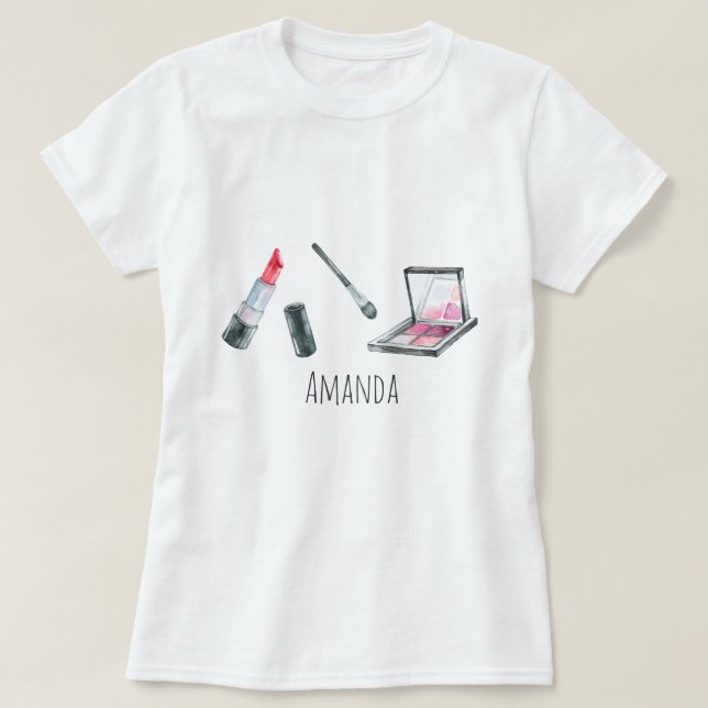 T-shirt Art fait sur commande personnalisé par maquilleur (Design devant)