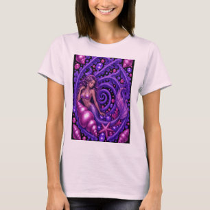 T-shirt Art Fantastique de Sirène Violette Mystique Océa