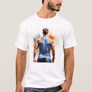 T-shirt Art Fitness audacieux - Gymnase et décoration moti