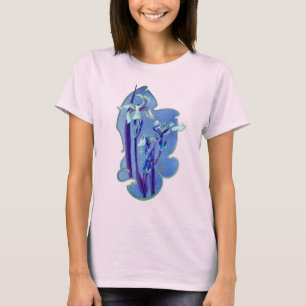 T-shirt Art Floral Blue Irises
