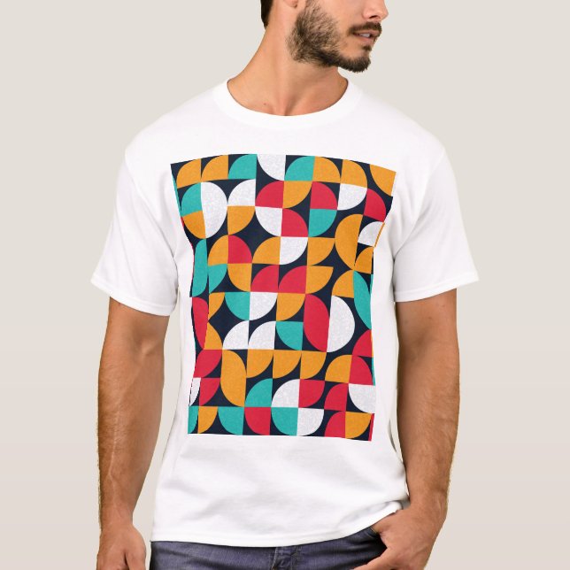 T-shirt Art Générique : Motif triangle coloré (Devant)