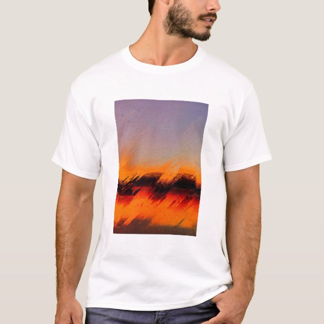T-shirt Art géométrique coloré abstrait (Devant)