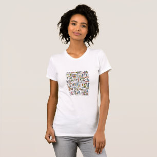 T-shirt Art géométrique moderne aquarelle de Portland-Hip