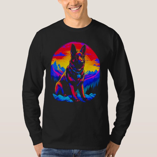 T-shirt Art German Shepherd Dog (Devant)
