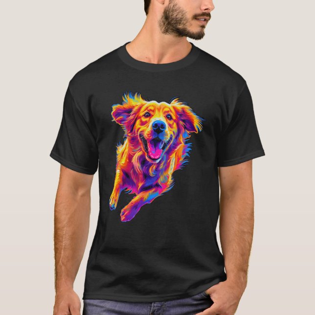 T-shirt Art  Golden Retriever Dog (Devant)