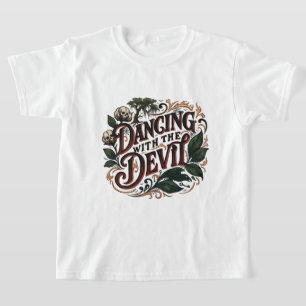 T-shirt Art gothique Dansant avec le diable